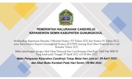 Informasi Jam Pelayanan Kalurahan Di Hari Raya 